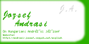 jozsef andrasi business card